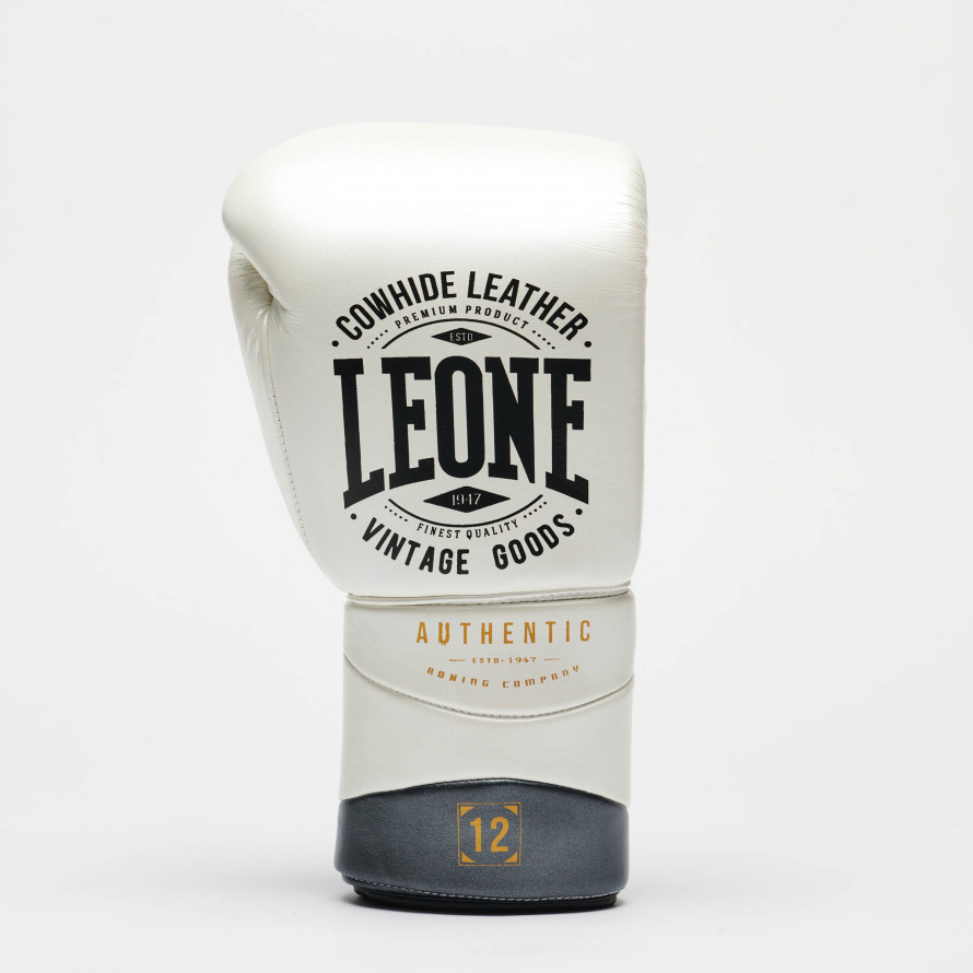 LEONE AUTHENTIC 2 BOXING GLOVES WHITE MMATeam.gr